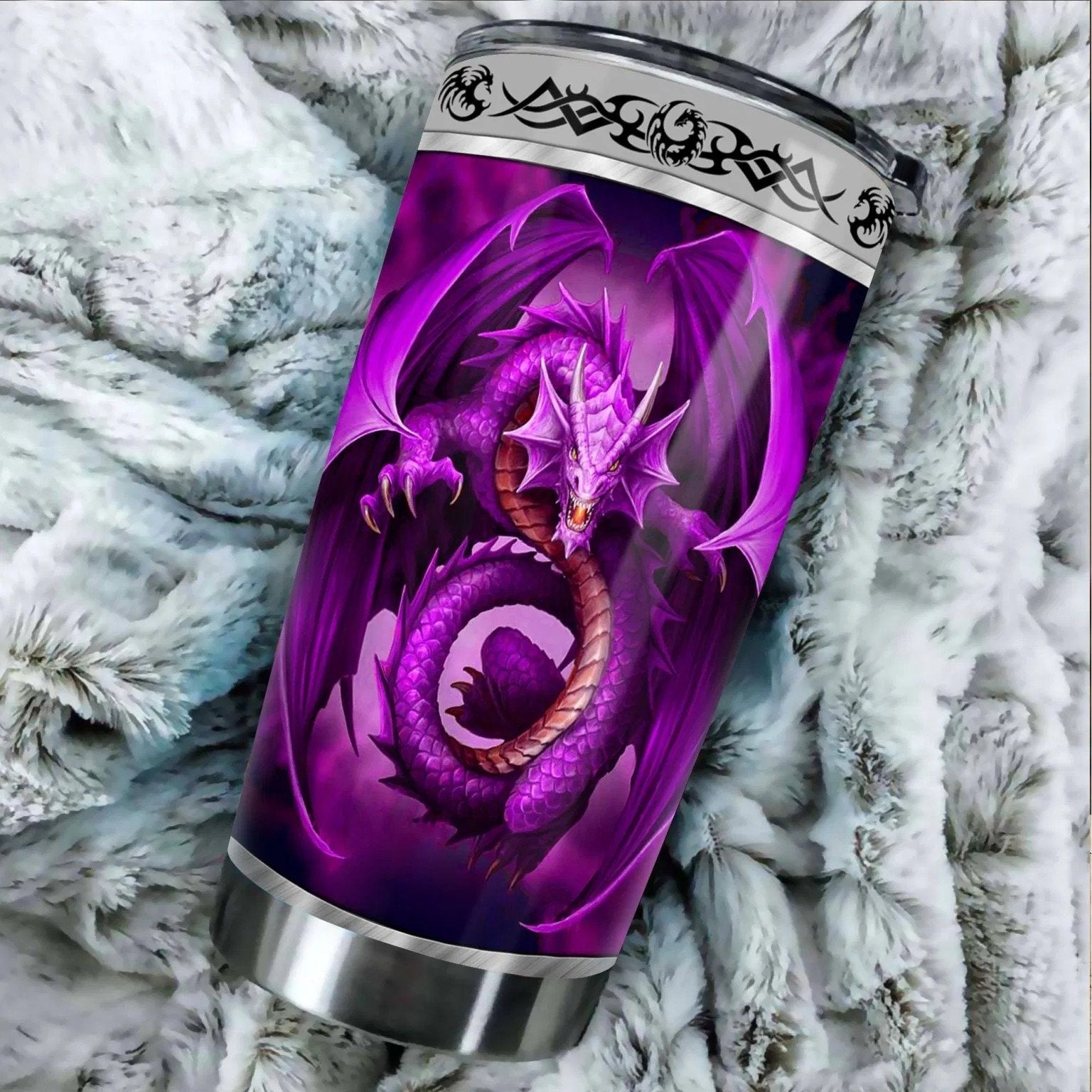Dragon & Dungeon Tattoo Tumbler 20 Oz Pi020345-Tumbler-NM-Vibe Cosy™