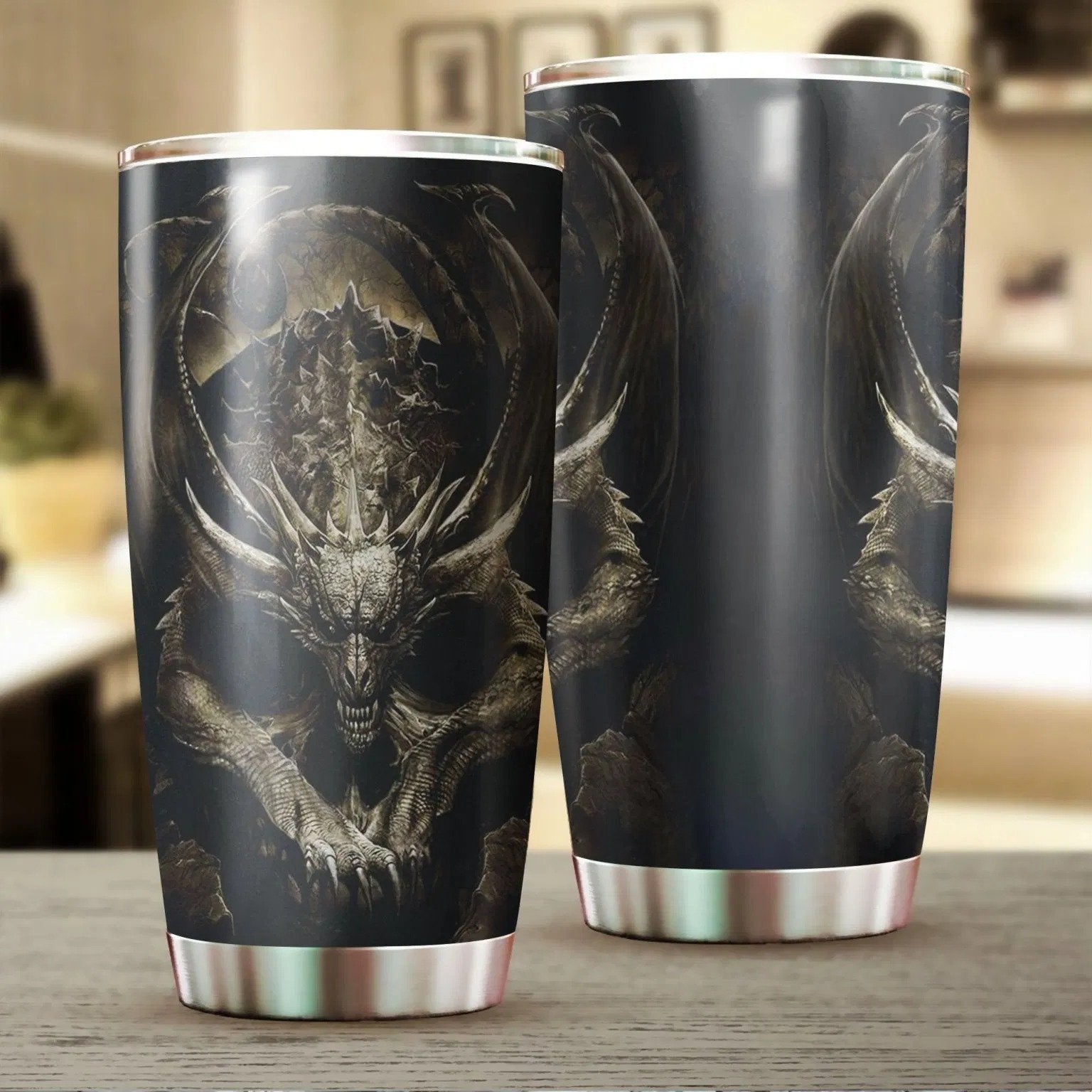 Dragon & Dungeon Tattoo Tumbler 20 Oz Pi020346-Tumbler-NM-Vibe Cosy™