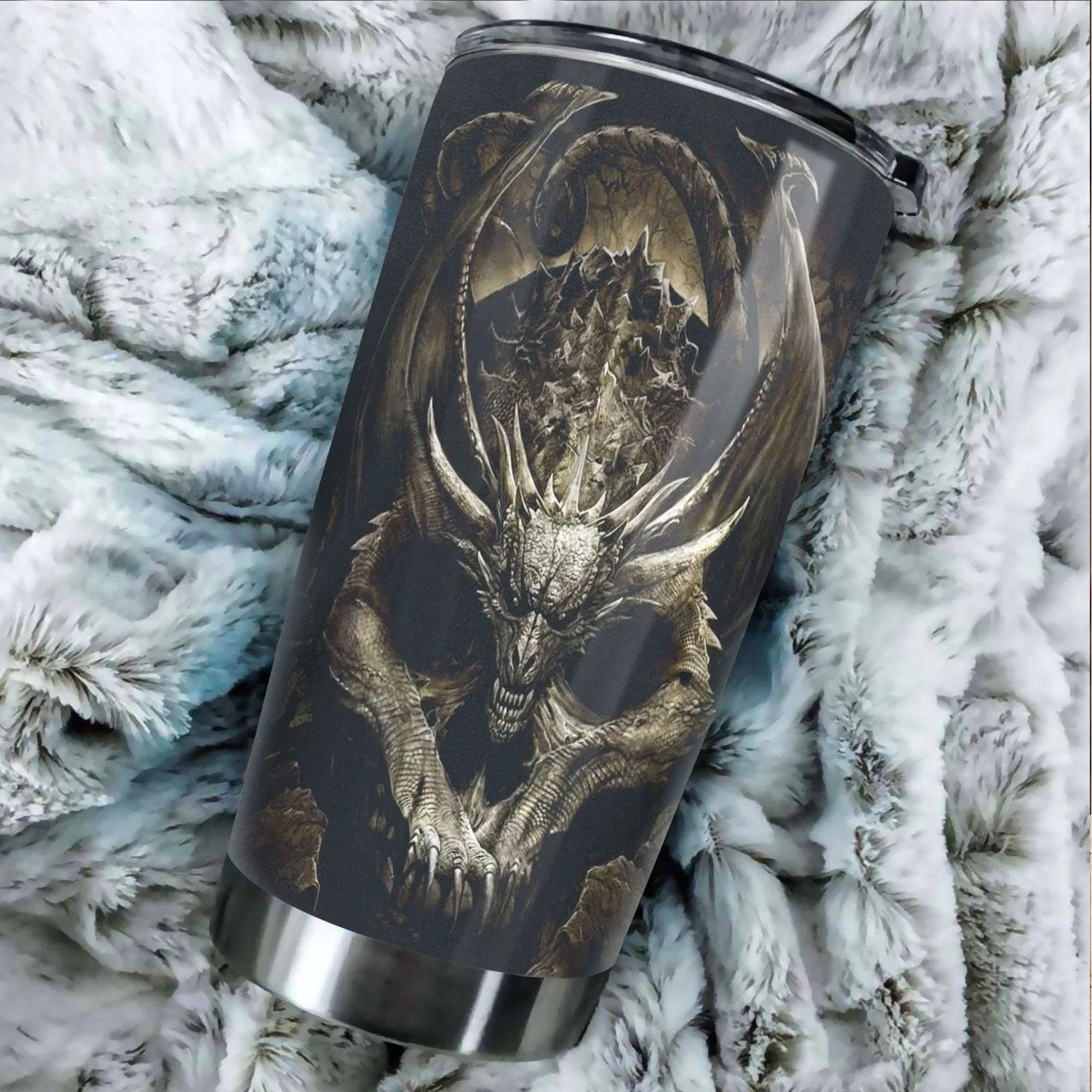 Dragon & Dungeon Tattoo Tumbler 20 Oz Pi020346-Tumbler-NM-Vibe Cosy™