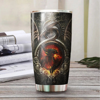 Dragon & Dungeon Tattoo Tumbler 20 Oz Pi020347-Tumbler-NM-Vibe Cosy™
