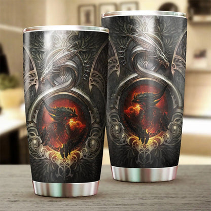Dragon & Dungeon Tattoo Tumbler 20 Oz Pi020347-Tumbler-NM-Vibe Cosy™