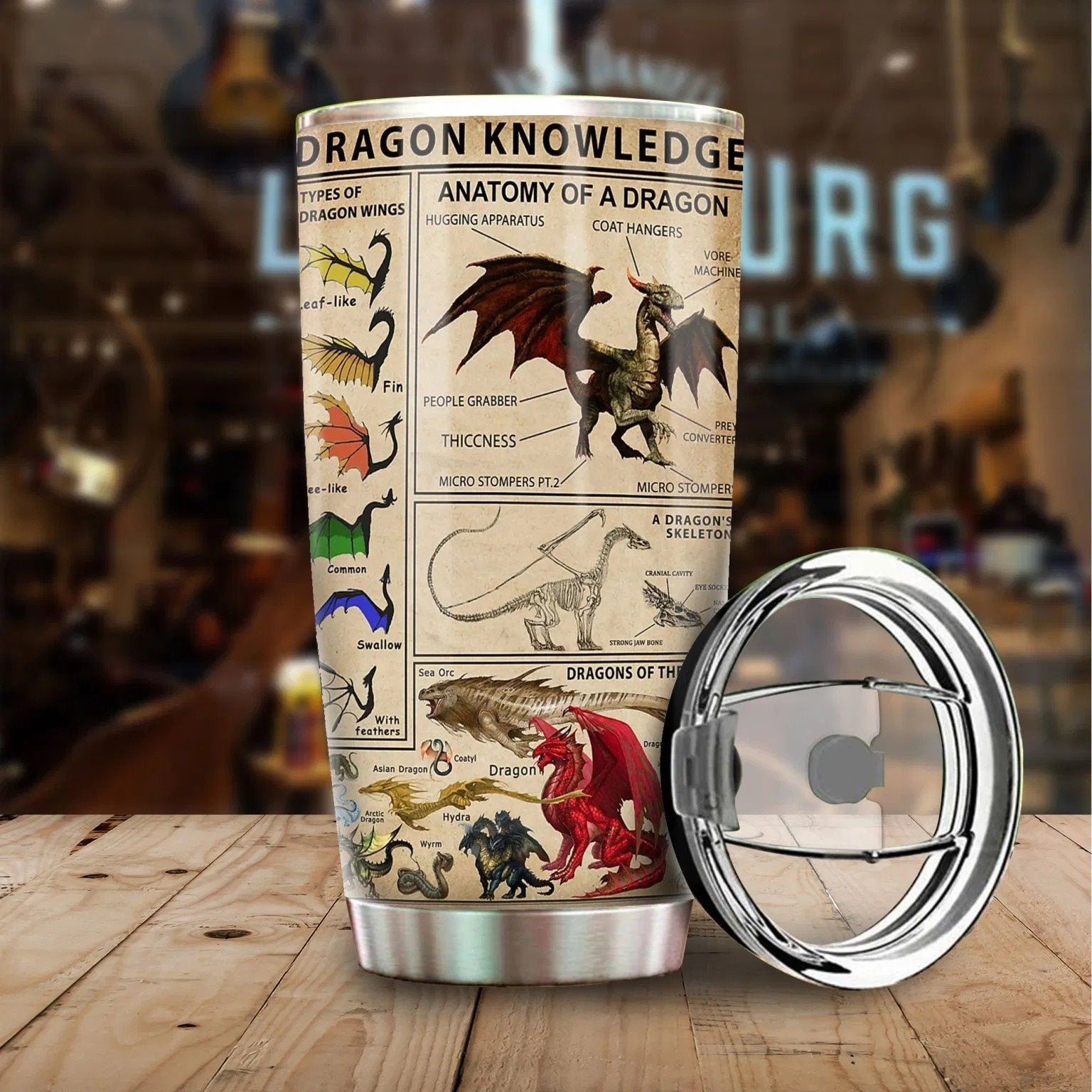 Dragon & Dungeon Tattoo Tumbler 20 Oz Pi020348-Tumbler-NM-Vibe Cosy™