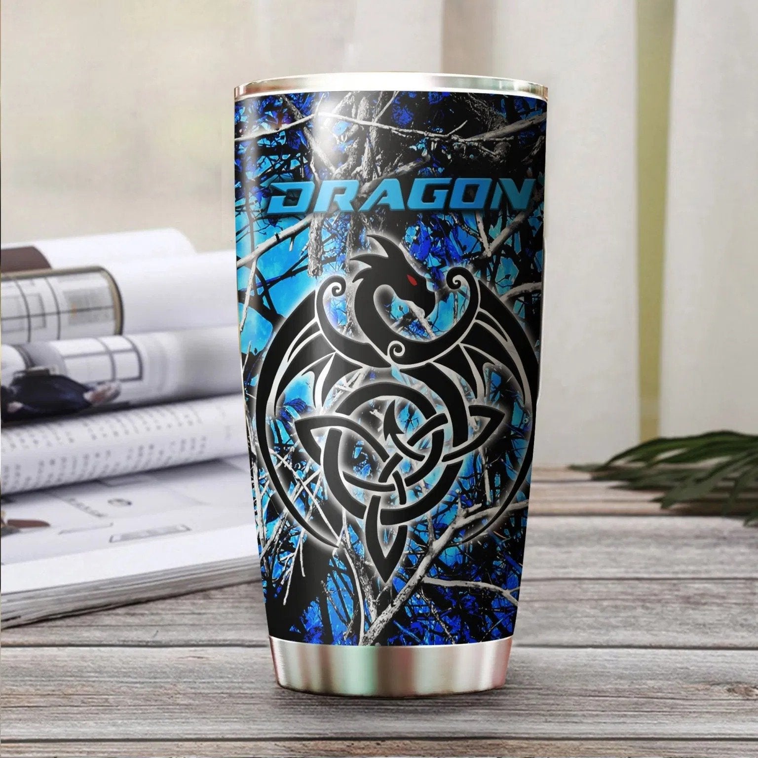 Dragon & Dungeon Tattoo Tumbler 20 Oz Pi020350-Tumbler-NM-Vibe Cosy™