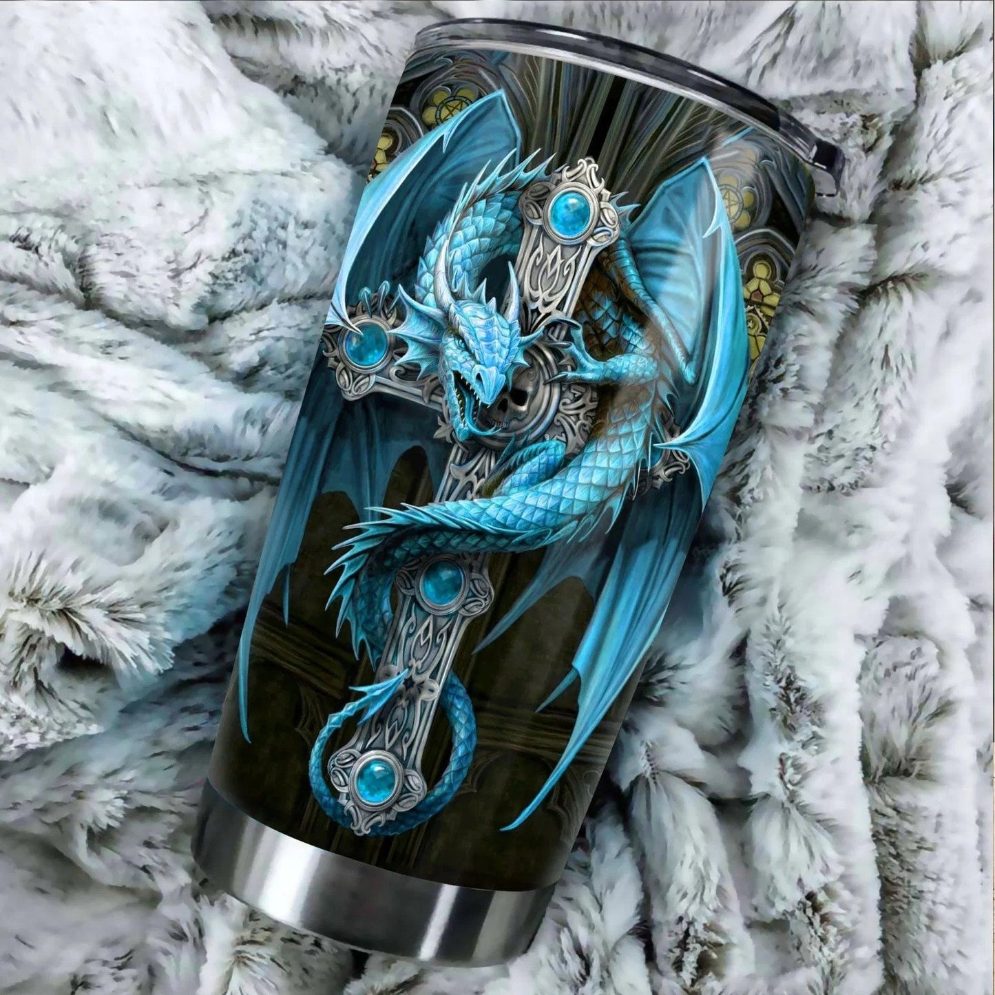 Dragon & Dungeon Tattoo Tumbler 20 Oz HAC020352-Tumbler-NM-Vibe Cosy™