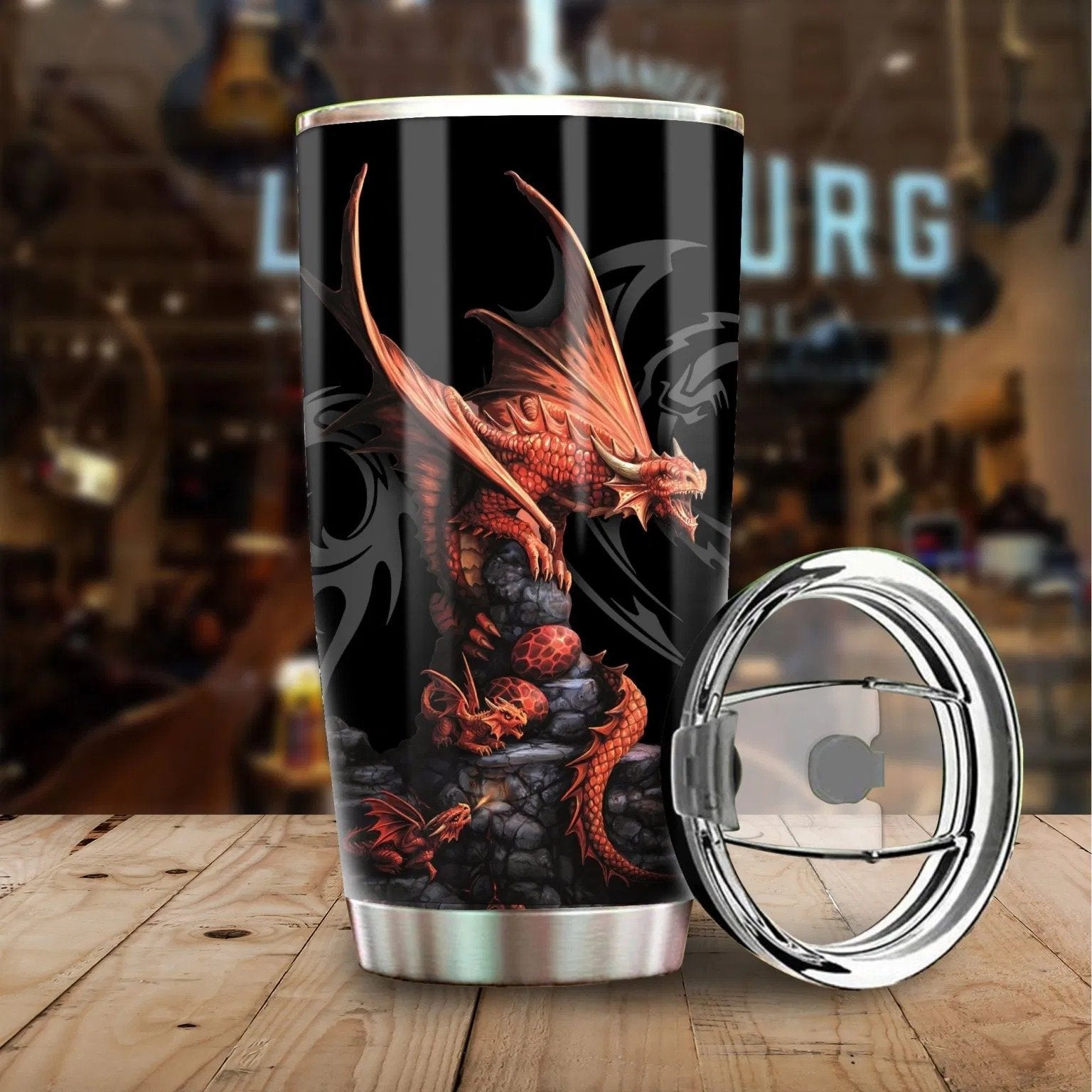 Dragon & Dungeon Tattoo Tumbler 20 Oz HAC020360-Tumbler-NM-Vibe Cosy™