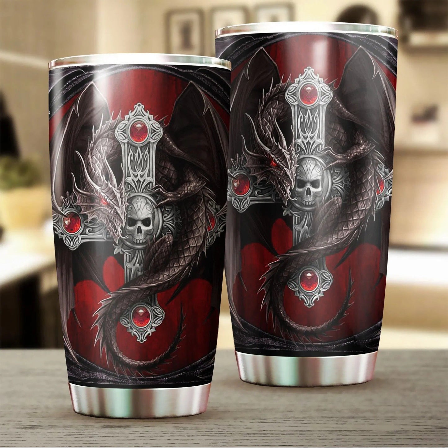 Dragon & Dungeon Tattoo Tumbler 20 Oz HAC020362-Tumbler-NM-Vibe Cosy™