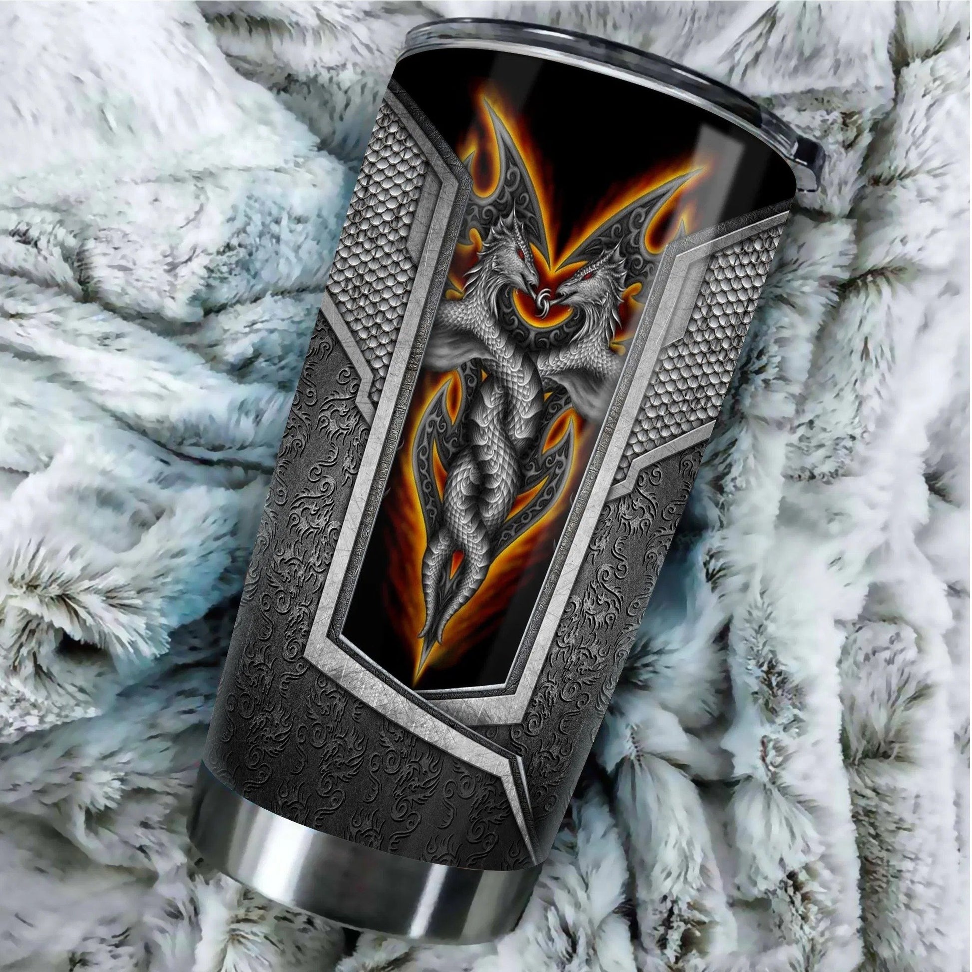 Dragon & Dungeon Tattoo Tumbler 20 Oz HAC020364-Tumbler-NM-Vibe Cosy™