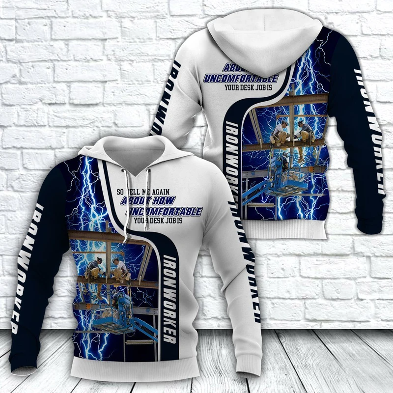 Premium 3D Printed Lightning Ironworker Shirts MEI