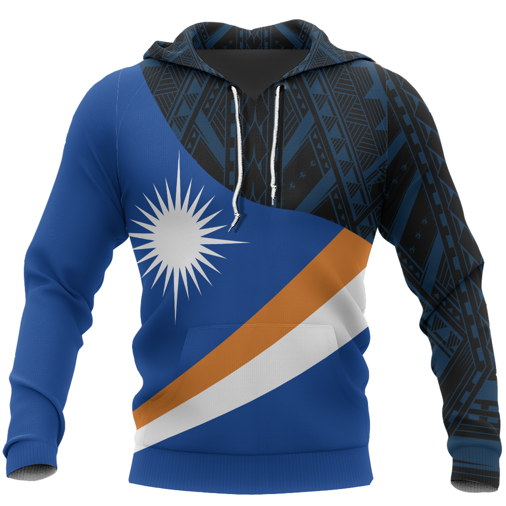 Marshall Islands Flag Curve Concept Pullover Hoodie NVD1180-Apparel-Amazing Hoodie-Hoodie-S-Vibe Cosy™