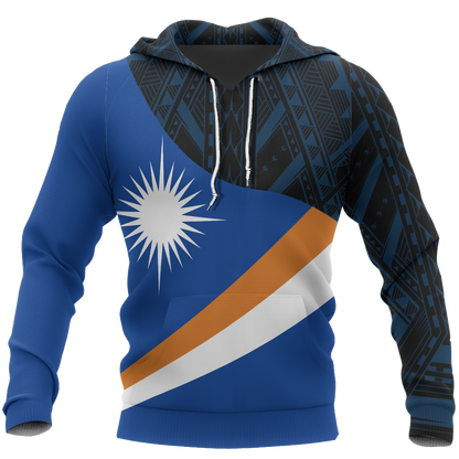 Marshall Islands Flag Curve Concept Pullover Hoodie NVD1180-Apparel-Amazing Hoodie-Hoodie-S-Vibe Cosy™