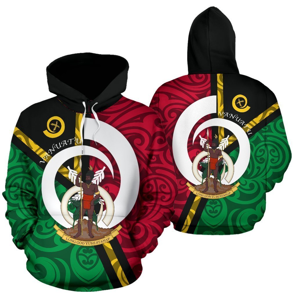 Vanuatu Flag Design All Over Hoodie NVD1198 - Amaze Style™-Apparel