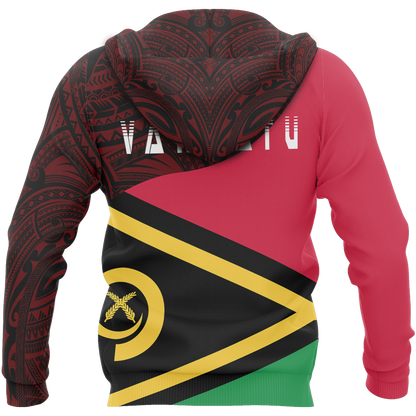 Vanuatu Flag Curve Concept Pullover Hoodie NVD1199 - Amaze Style™-Apparel