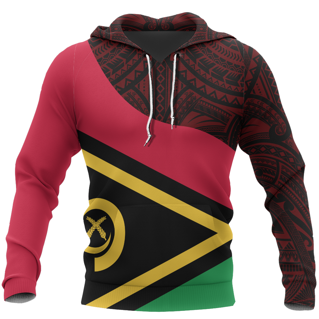 Vanuatu Flag Curve Concept Pullover Hoodie NVD1199 - Amaze Style™-Apparel