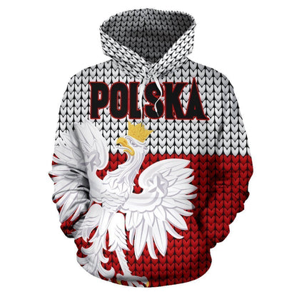 Polska-Poland Hoodie Knitted Flag NVD1237 ! - Amaze Style™-Apparel