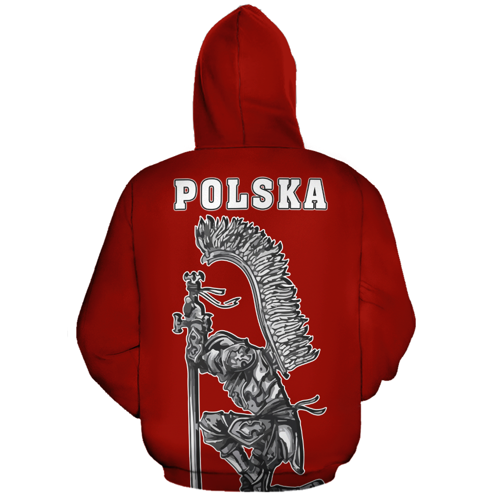 Poland In Me All Over Hoodie Red NVD1238  ! - Amaze Style™-Apparel