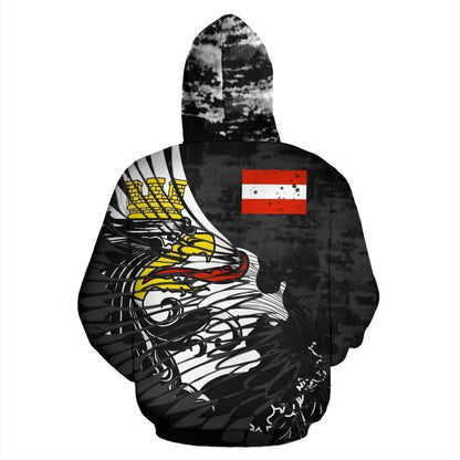 Austria Wings Tie Dye Hoodie NVD1265 - Amaze Style™-Apparel