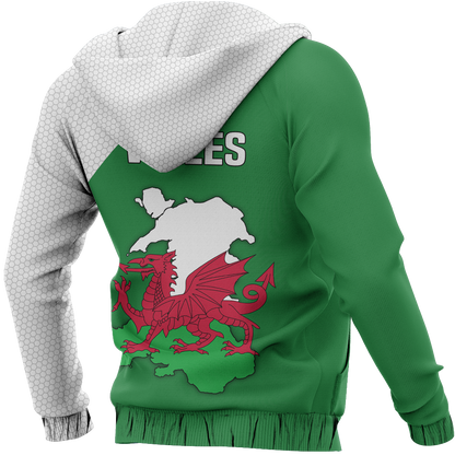 Wales Map Special Pullover Hoodie NVD1282 - Amaze Style™-Apparel