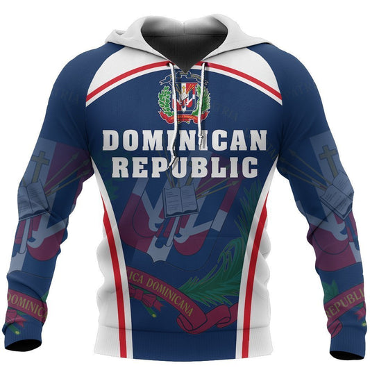 Dominican Republic Coat Of Arms Hoodie NVD1286 - Amaze Style™-Apparel