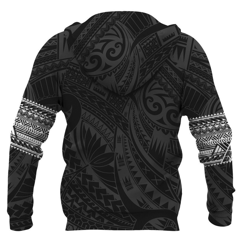 Polynesian Hoodie Tattoo Style White NVD1333 - Amaze Style™-Apparel