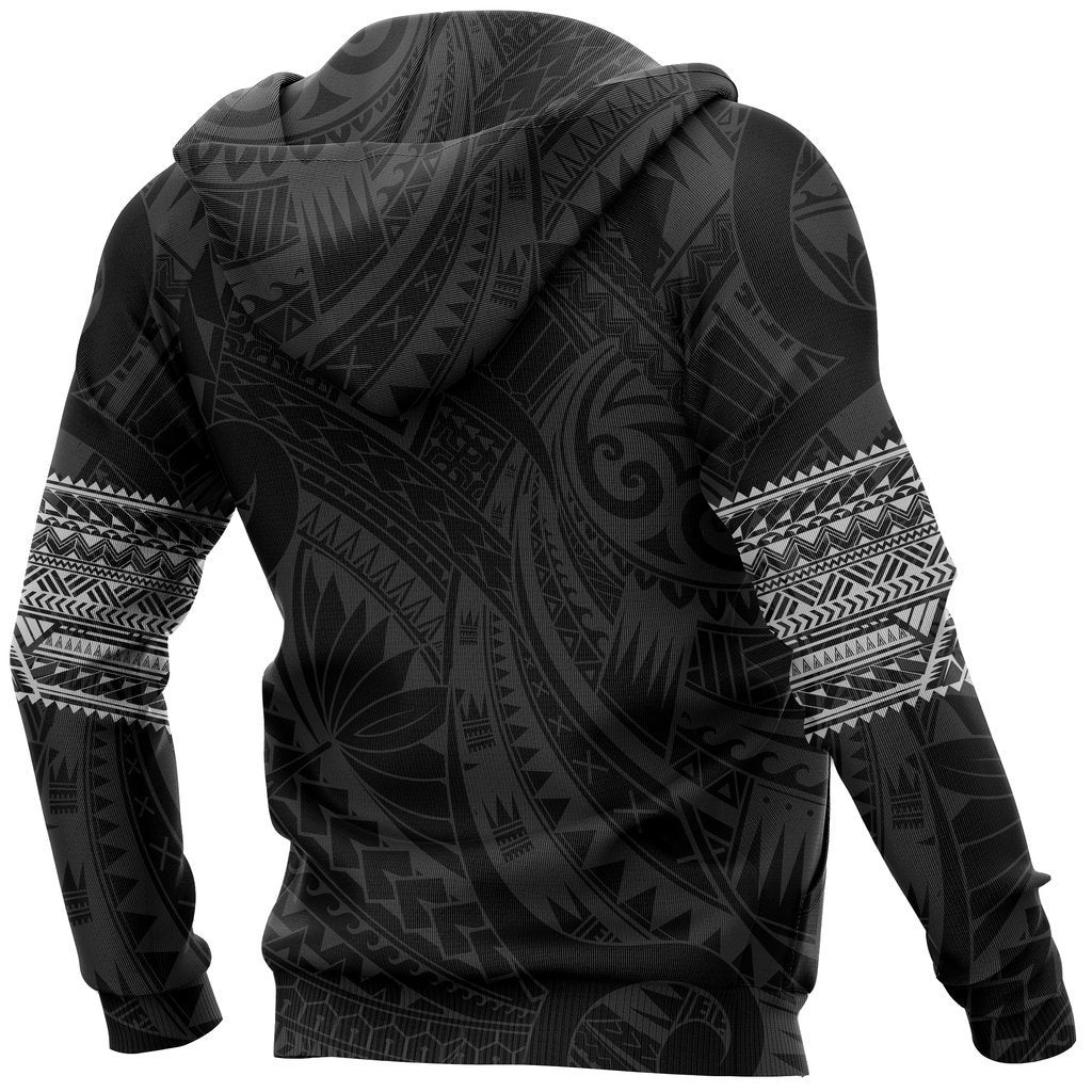 Polynesian Hoodie Tattoo Style White NVD1333 - Amaze Style™-Apparel