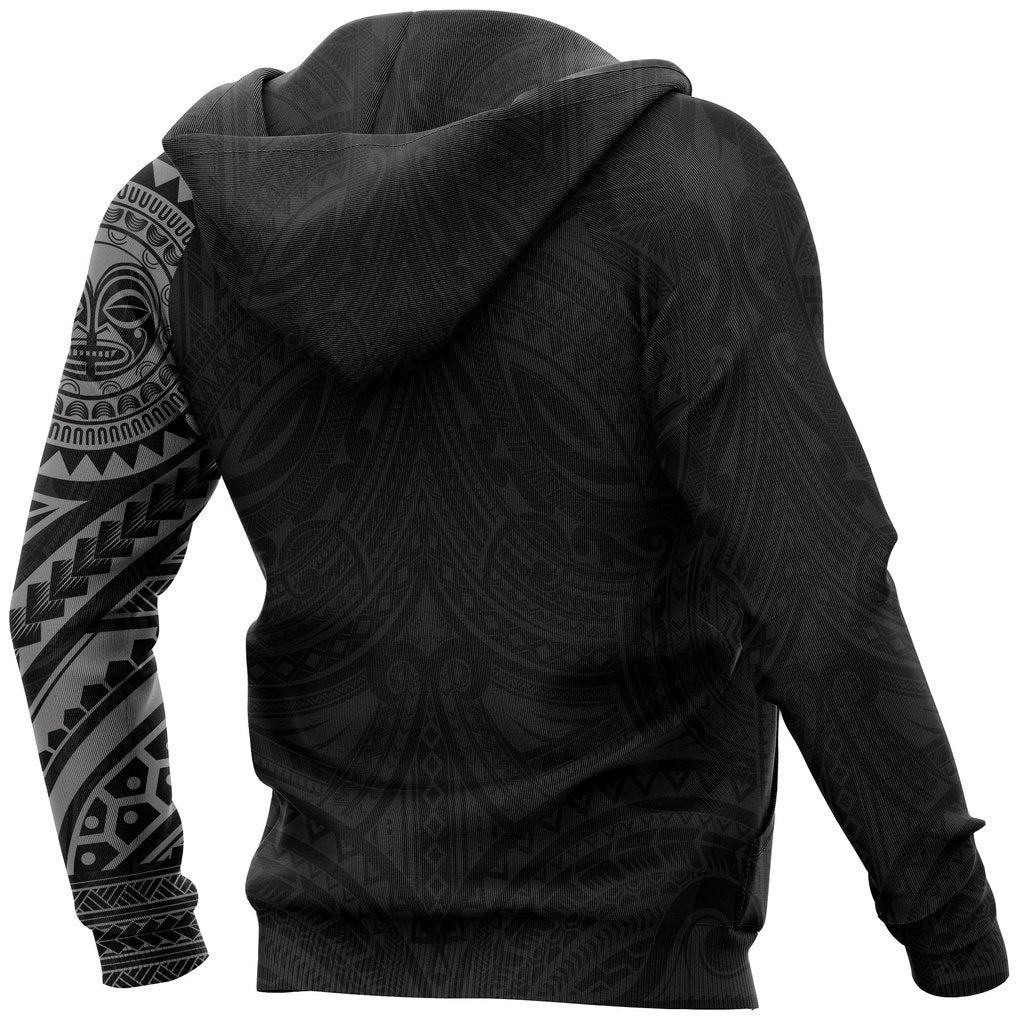 Polynesian Tiki Face™ Tattoo Style Hoodie Gray NVD1342 - Amaze Style™-Apparel