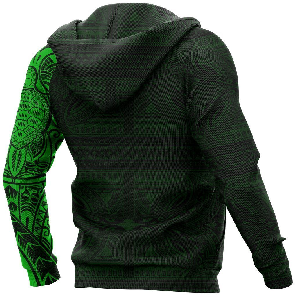 Polynesian Tribal Lizard Tattoo on Chest Green Hoodie NVD1347 - Amaze Style™-Apparel