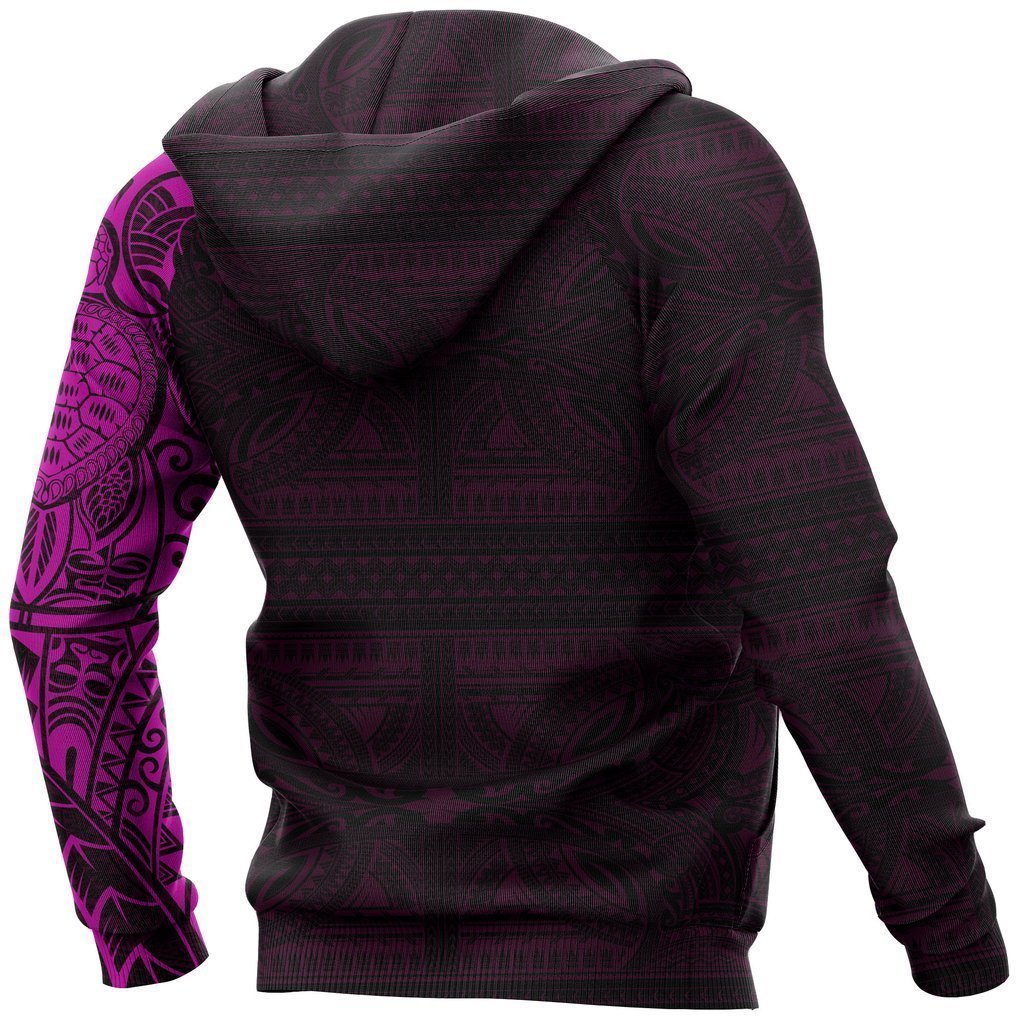 Polynesian Tribal Lizard Tattoo on Chest Pink Hoodie NVD1349 - Amaze Style™-Apparel