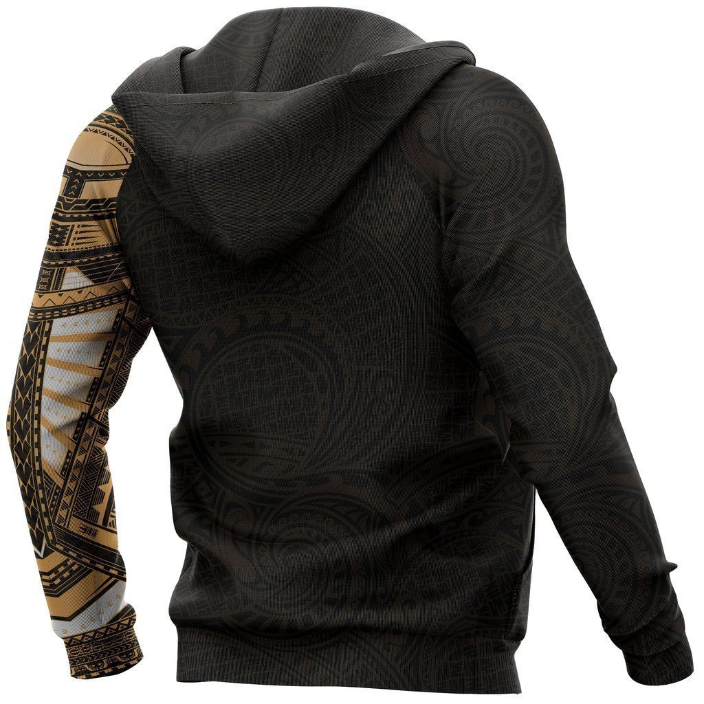 Polynesian Turtle Tribal Tattoo Style Golden Hoodie NVD1352 - Amaze Style™-Apparel