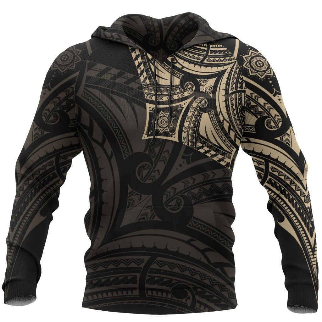 Polynesian Flower Tattoo Style Hoodie NVD1353 - Amaze Style™-Apparel