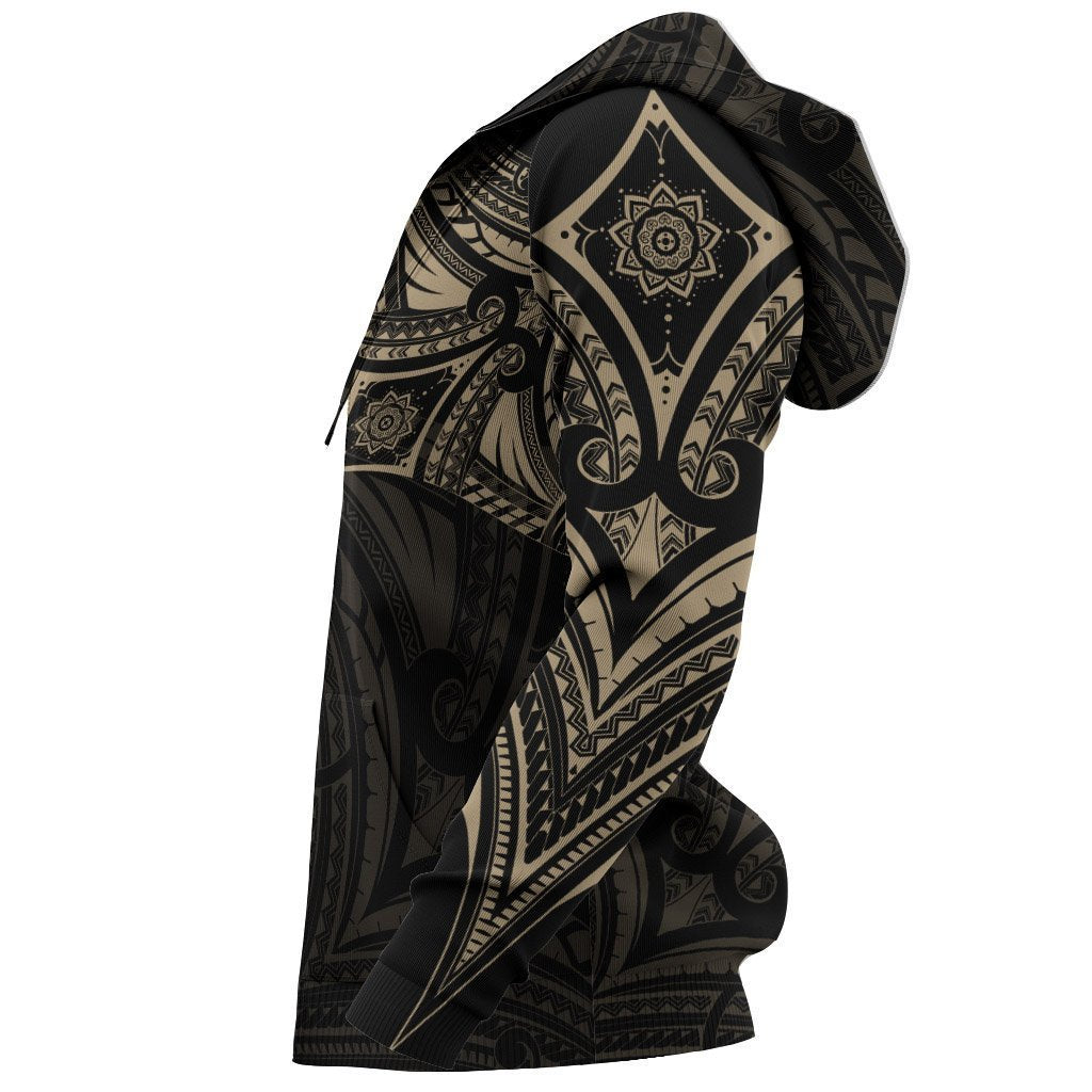 Polynesian Flower Tattoo Style Hoodie NVD1353 - Amaze Style™-Apparel