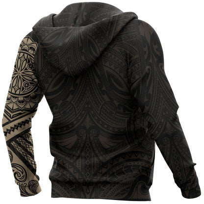 Polynesian Native Golden Flowers Tattoo Style Hoodie NVD1354 - Amaze Style™-Apparel