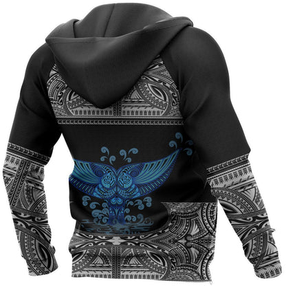 Polynesian Tattoo Hoodie Whale Tail NVD1359 - Amaze Style™-Apparel