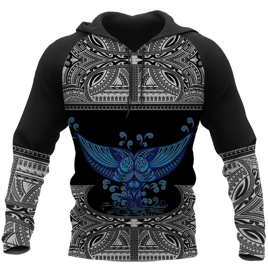Polynesian Tattoo Hoodie Whale Tail NVD1359 - Amaze Style™-Apparel