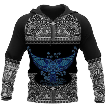 Polynesian Tattoo Hoodie Whale Tail NVD1359 - Amaze Style™-Apparel