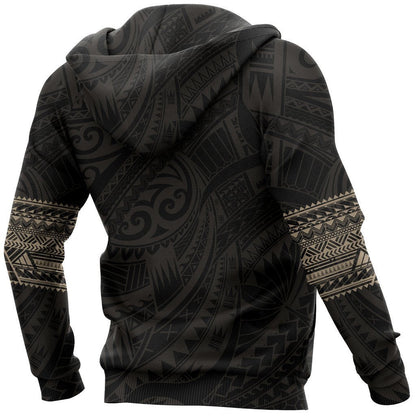 Polynesian Hoodie Tattoo Style Gold NVD1360 - Amaze Style™-Apparel