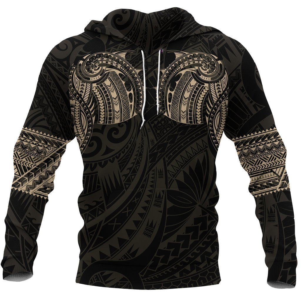 Polynesian Hoodie Tattoo Style Gold NVD1360 - Amaze Style™-Apparel
