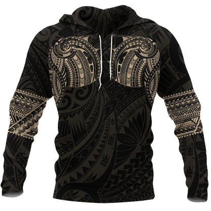 Polynesian Hoodie Tattoo Style Gold NVD1360 - Amaze Style™-Apparel