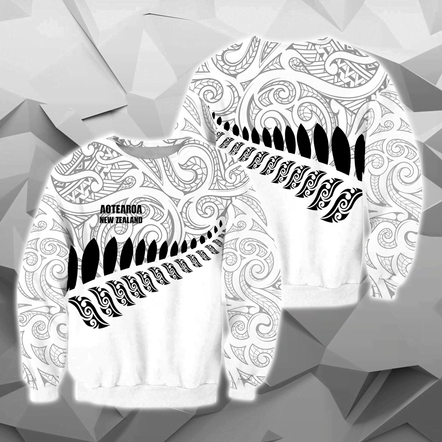 New Zealand Aotearoa Pullover Hoodie White Ver HC1003 - Amaze Style™-Apparel