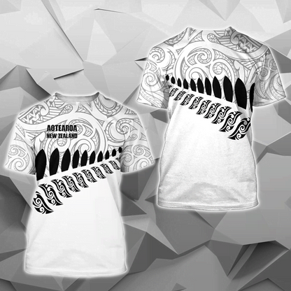 New Zealand Aotearoa Pullover Hoodie White Ver HC1003 - Amaze Style™-Apparel