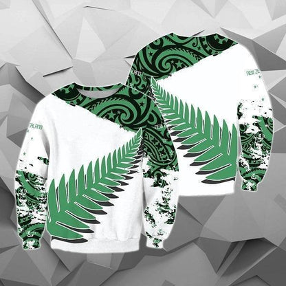 New Zealand Maori Fern Green Edition Pullover Hoodie HC1107 - Amaze Style™-Apparel