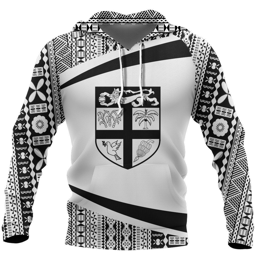 Fiji Tapa Hoodie - Circle Black - Amaze Style™-Apparel