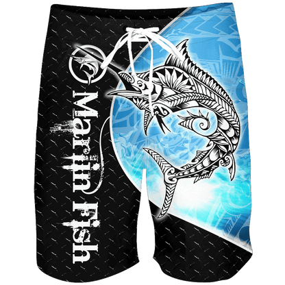 Polynesia No 23 Combo T Shirt Broad Short Go Fishing Personalize Marlin Fish