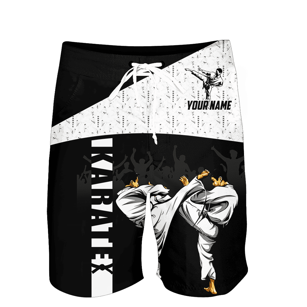 Customize Name Karate Combo T-Shirt And Board Short