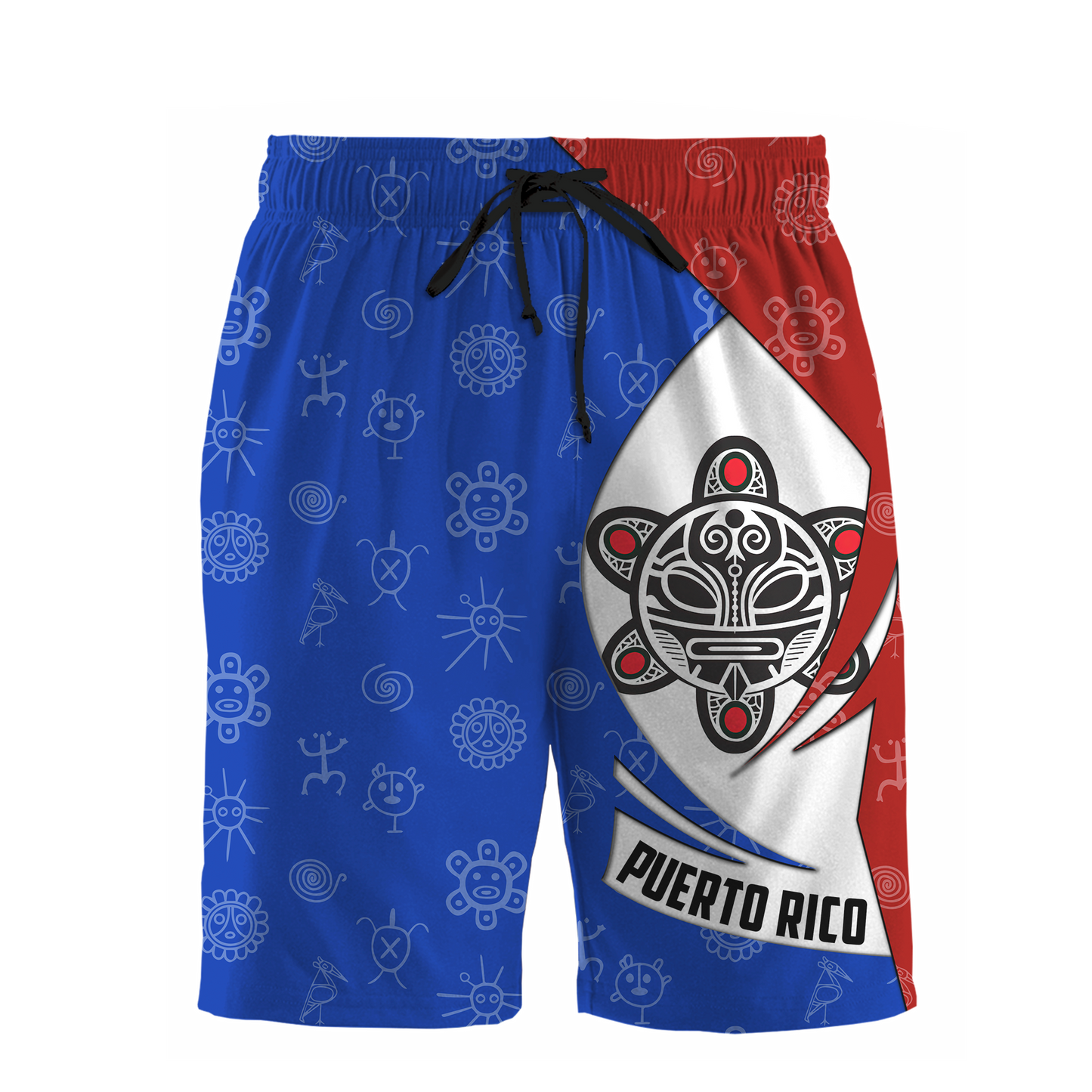 Customize Name Taino Tattoo Puerto Rico Combo T-Shirt And Board Short