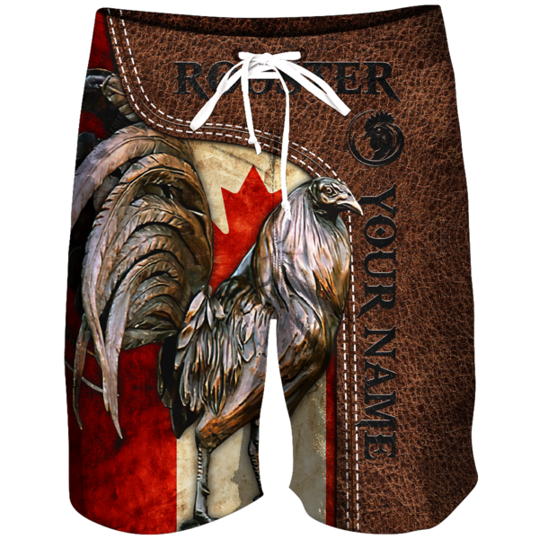 Personalized Canadian Rooster Combo T Shirt Board Short