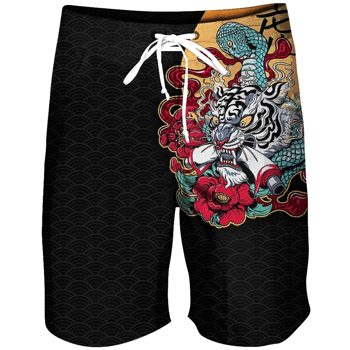 Custom Name Japanese Tiger 3D All Over Printed Unisex Shirts