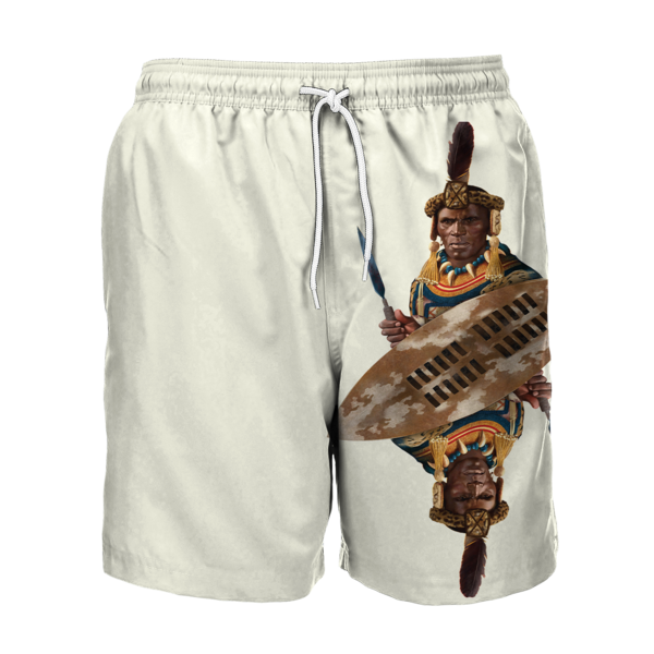 African Culture Personalize Name Black King Zulu Combo Tshirt And Boardshort ML