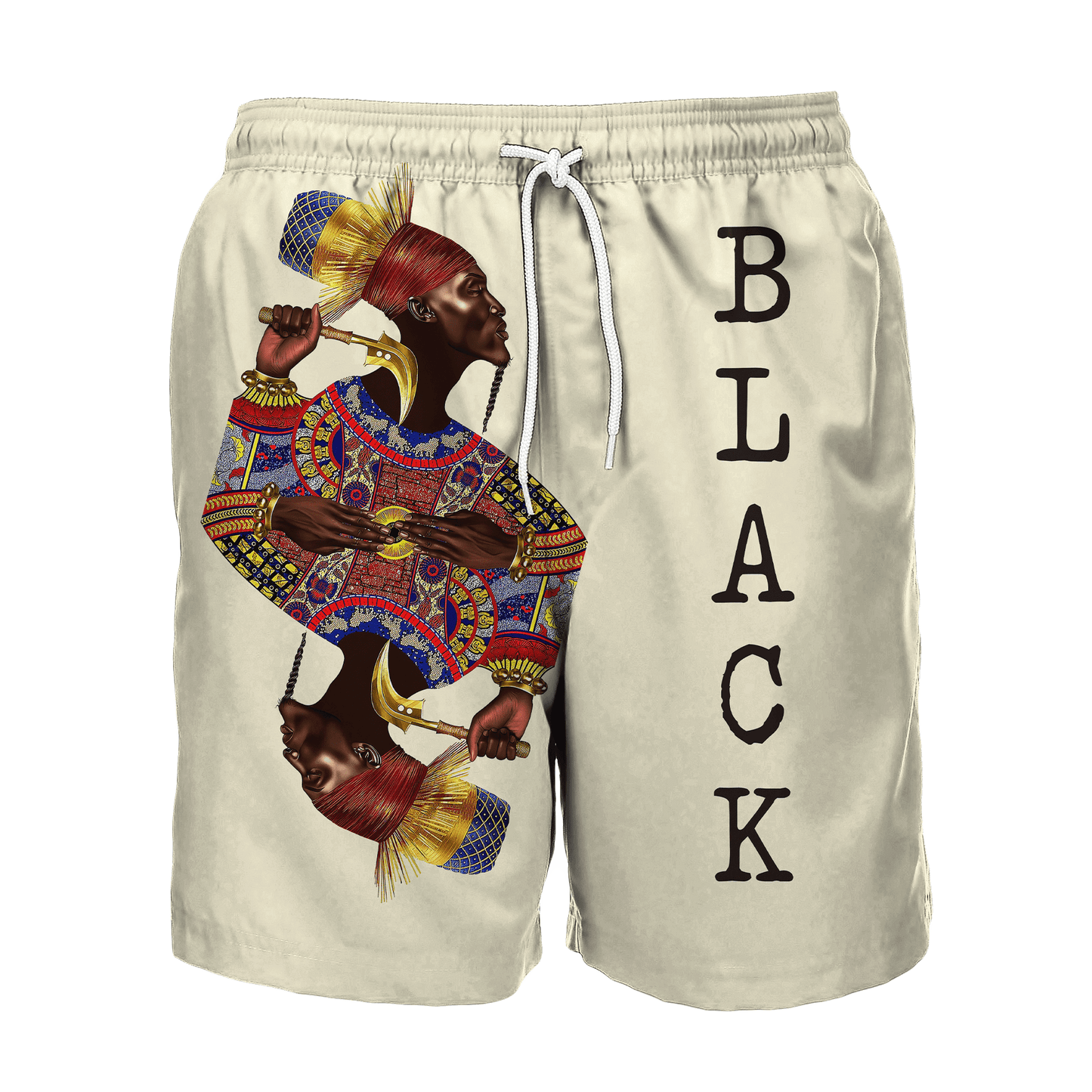 African Culture Black King Combo Tshirt And Boardshort ML