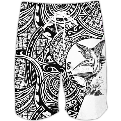 Polynesia No 3 Combo T Shirt Broad Short Polynesian Marlins Fishing Personalized Name