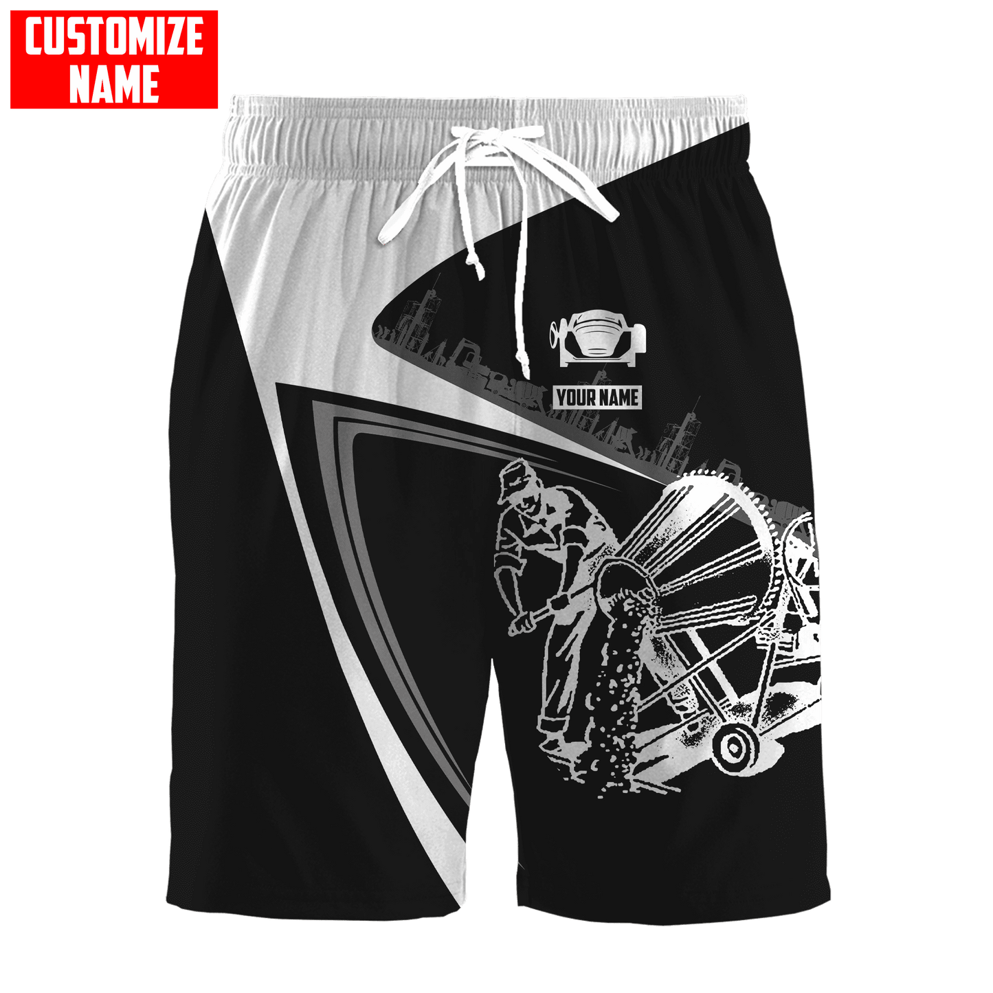 Customized Name Mixer Concrete Finisher 3D All Over Printed Unisex Shirts